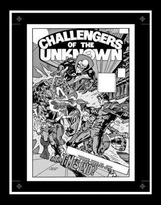 Rich Buckler Challengers Of The Unknown 86 Rare Production Art Cover Monotone