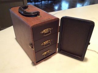 Vintage Barnett & Jaffe 3 Drawer Slide Storage Carrying Case (194os - 50s)