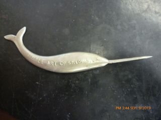 Antique Figural Embroidery Needle Whale Art Co St.  Louis Mo