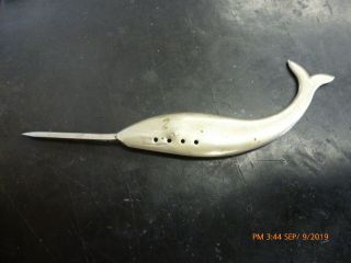 Antique Figural Embroidery Needle Whale Art Co St.  Louis MO 3