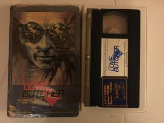The Love Butcher Vhs Rare Big Box Slasher Horror Monterey Video 1975 Sov Cult