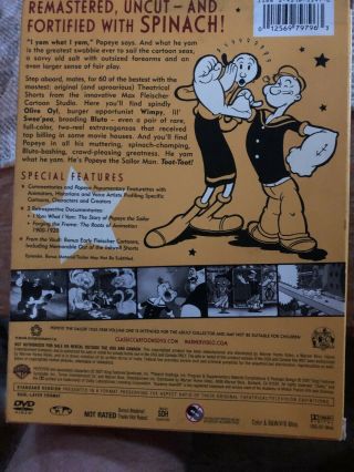 Popeye the Sailor 1933 - 1938 Volume One (DVD) Rare Max Fleischer B&W Cartoon OOP 2