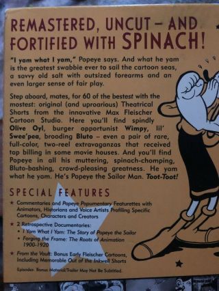 Popeye the Sailor 1933 - 1938 Volume One (DVD) Rare Max Fleischer B&W Cartoon OOP 3
