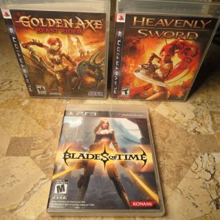 Blades Of Time,  Golden Axe Beast Rider,  Heavenly Sword (ps3) ✨usa Complete Rare