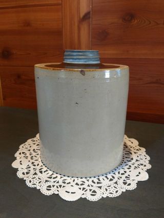 Antique Macomb Pottery Co.  1 Gal.  Stoneware Canning Jar & Zinc Screw On Cap/lid