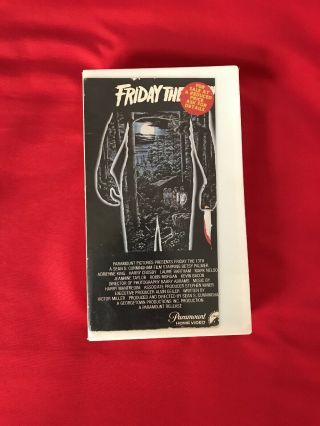 Friday The 13th (1980) Rare Vintage Vhs Tape