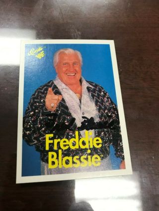 Classy Freddie Blassie Autographed Card Rare Signed Hof Wwe Nxt Aew Legend Icon