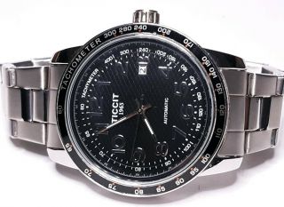 ULTRA RARE Ticcit Mens Automatic Smooth Running Watch Silver Black Wedding LOOK 2