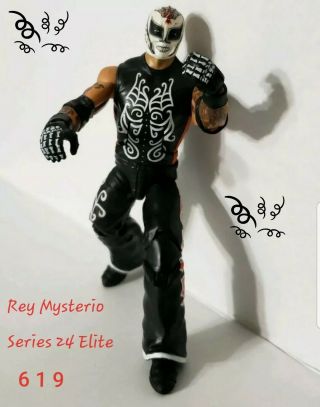 Rey Mysterio Wwe Elite Series 24 Wrestling Figure Smokefree Rare