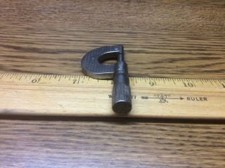 ANTIQUE VINTAGE 0 - 1/2 MICROMETER BROWN & SHARPE NO 4 USA INSPECTION TOOL 3