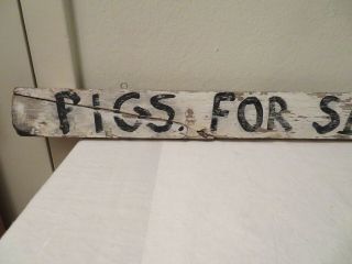 Vintage Antique Primitive Folk Farmhouse Pigs Handpainted Wood Sign 2