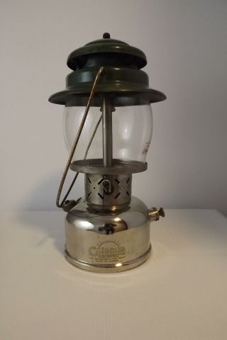 Vintage,  Coleman 236 Lantern,  Nickel,  Dated 08/1952,  With Globe