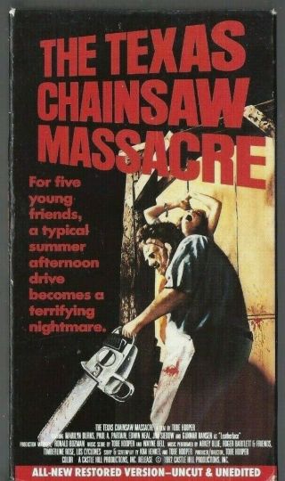 The Texas Chainsaw Massacre (vhs,  1993,  Castle Hill Productions) Rare Horror
