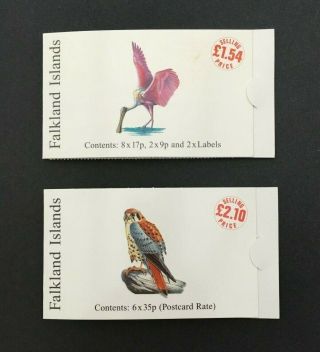 2 X Stamp Booklets Falkland Islands Rare Visting Birds M248