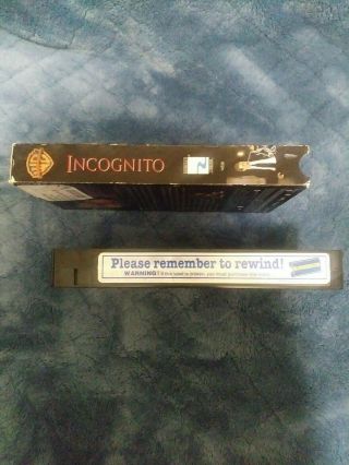 Very Rare OOP Incognito (VHS,  1998) Jason Patric Irene Jacob BlockBuster Label 3