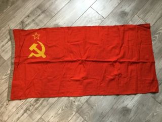 Rare Socialist Ussr Flag Navy Fleet Wool Soviet