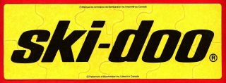 Vintage Ski - Doo Dealer Promo Puzzle - Old Stock - 70 
