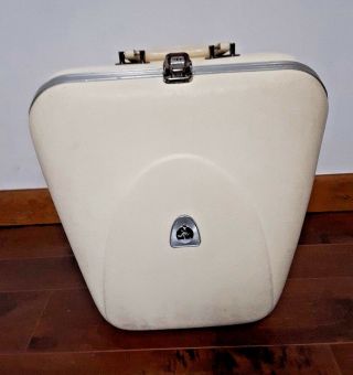Vintage Amf Leeds Hard Shell Carrying/carry Case Bowling Ball White