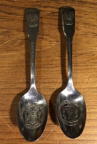 2 Vintage International S.  Co.  Bicentennial 1776 - 1976 Silverplated Spoons Nj.  Ma