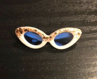 Vintage Barbie Doll Cat Eye Sunglasses Glitter Glasses 1961 Vhtf