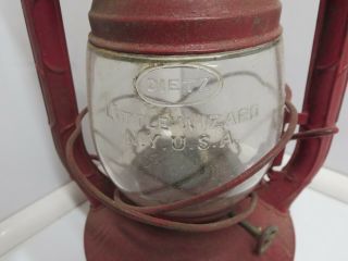 Antique Lantern Dietz Little Wizard Kerosene Oil Barn Lamp York Vintage