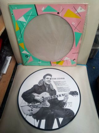Jerry Lee Lewis Eddie Cochran 12” Picture Discs Vinyl Ar - 30011 Record Pic Rare