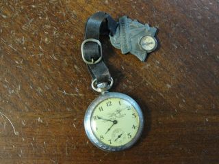 Rare Charles Lindbergh 1927 York To Paris Flight Pocket Watch W/ Compass Fob