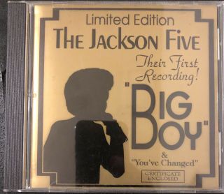 Rare Michael Jackson Five 5 Limited Edition Gold Cd - Big Boy W/ Ceritificate