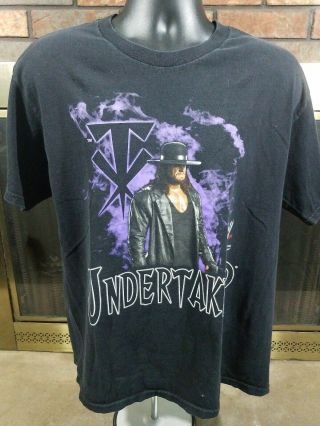 Rare Vintage 90s Official Wwf Undertaker Wrestling Shirt Wwe Mens Sz Large Black