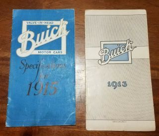 1913 1915 Buick Specifications Book Rare Estate Vintage
