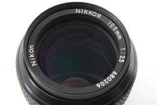 Rare！【MINT】Nikon Nikkor 105mm F2.  5 Non - Ai Lens,  HS - 8 Hood from Japan 2321 2