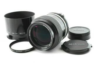 Rare！【MINT】Nikon Nikkor 105mm F2.  5 Non - Ai Lens,  HS - 8 Hood from Japan 2321 3