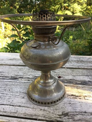 Vintage Rayo Nickel Kerosene Oil Lamp With Spider