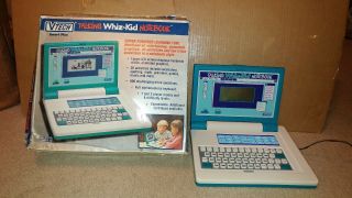 Vtech Talking Whiz Kid Notebook With Rare 110 Plug In Save On Batteries V Tech