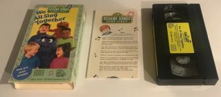 Rare Ctw Sesame Street We All Sing Together Kids Educational Vhs With Song List