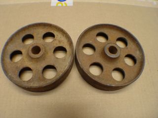 Antique Set Of 4 1/2 " Cast Iron Wheels