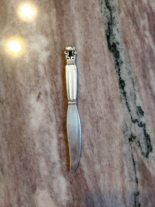 Georg Jensen Acorn Sterling Silver Baby Knife Solid Handle