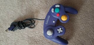 Nintendo Gamecube Controller Indigo Purple/ Clear,  Rare Oem Authentic