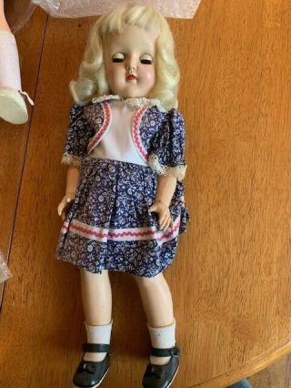 Vintage 1950 Ideal P - 91 Toni Sleep Eyes Plastic Head Blonde Doll 16 "