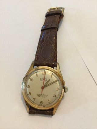 Vintage 1950s Sinex Geneve 21 Jewel Gents Swiss Made Wristwatch