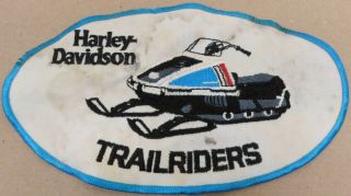 Vintage Harley Davidson Trailriders Snowmobile Suit Patch