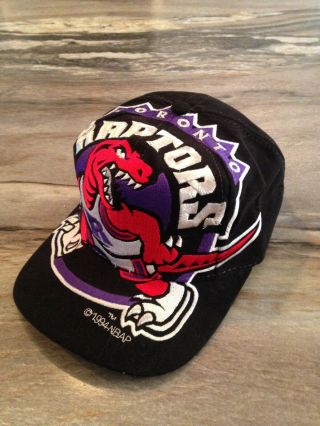 Vintage 1994 Toronto Raptors The Game Big Logo Snapback Hat - 90s Rare