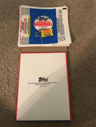 1983 Topps Baseball Empty Wax Pack Box Display Reggie Jackson & 6 Wrappers Rare