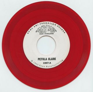 Hear - Rare Pop 45 - Petula Clark - Ami Rowe Jukebox Sales Stimulator - Red Vinyl