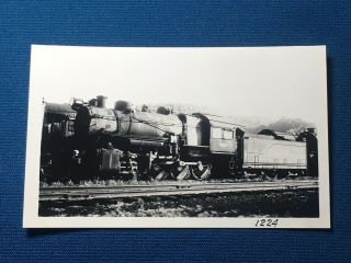 Pennsylvania Railroad Engine Locomotive No.  1224 Antique Photo