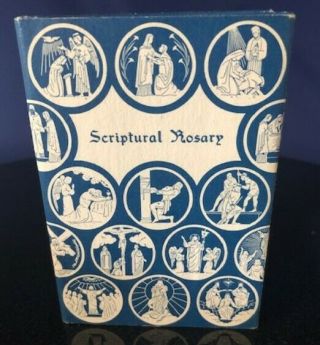 Scriptural Rosary Illustrated Hardcover Book Rare Vintage Religion Guidance