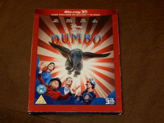 Dumbo Disney Rare 2 - Disc 2d/3d Blu - Ray Tim Burton W/slipcover Solid