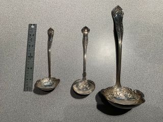 Wm Rogers & Sons 1847 Set Of 3 Silverplate Ladle Aa And Ai