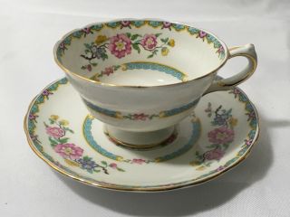 Vintage Grosvenor Fine China Tea Cup Saucer Wu Ting Made in England 94004 2