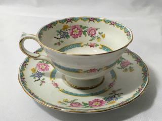 Vintage Grosvenor Fine China Tea Cup Saucer Wu Ting Made in England 94004 3